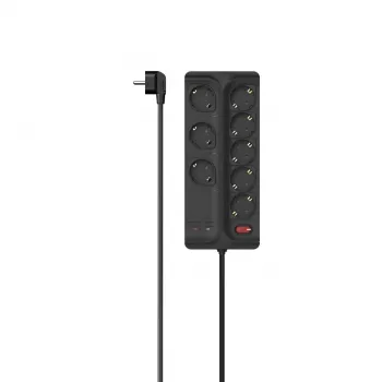 Hama 00223162 pikendusjuhe 1,5 m 8 vahelduvvoolupesa Siseruumides Must