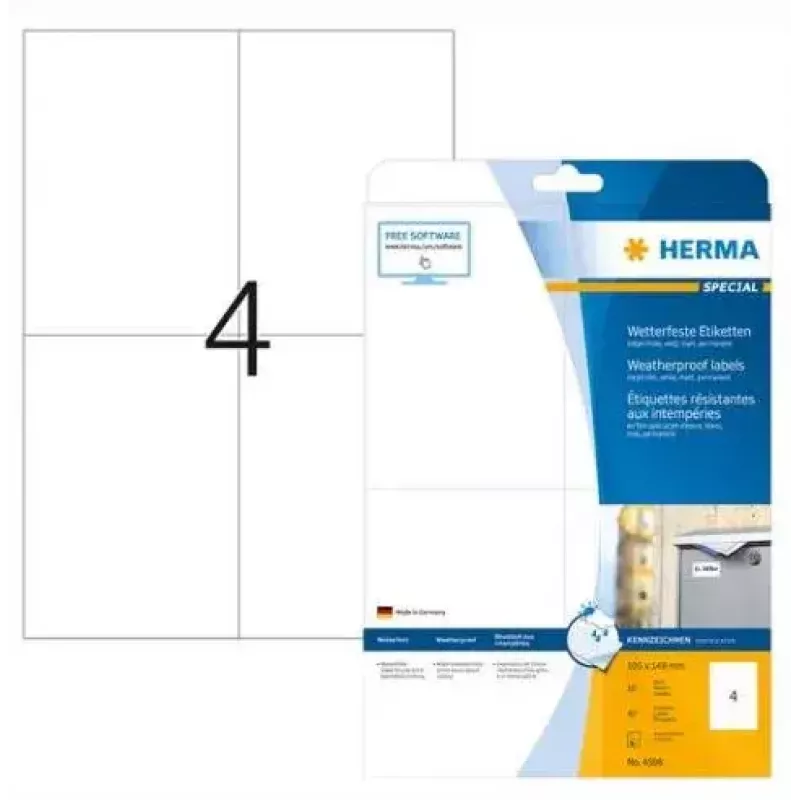 Isekleepuv silt Ristkülik HERMA 4598