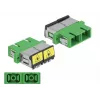 DeLOCK 86892 optilise kiu adapter, SC Duplex emane - SC Duplex emane, roheline