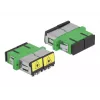 DeLOCK 86892 optilise kiu adapter, SC Duplex emane - SC Duplex emane, roheline