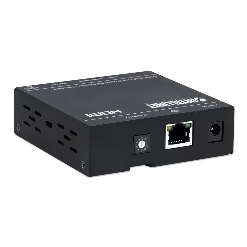 Intellinet H.264 HDMI üle IP videoseina pikendaja - saatja levitab H.264 tihendatud 1080p HDMI signaali kuni 500 m kaugusele üle võrgu; videosein, uni- ja multimeedia voogesitus; paigaldatav, must
