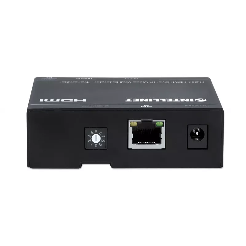 Intellinet H.264 HDMI üle IP videoseina pikendaja - saatja levitab H.264 tihendatud 1080p HDMI signaali kuni 500 m kaugusele üle võrgu; videosein, uni- ja multimeedia voogesitus; paigaldatav, must