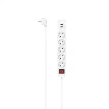Hama 00223183 pikendusjuhe 1,4 m 5 vahelduvvoolupesa Siseruumides Valge