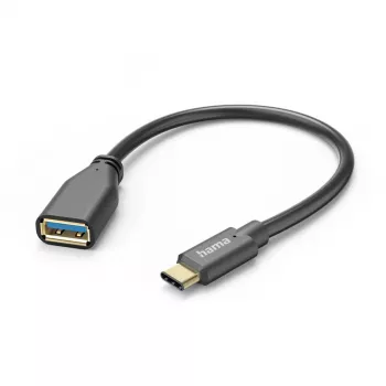 Hama 00125105 USB-kaabel USB 3.2 Gen 1 (3.1 Gen 1) 0,15 m USB A USB C Must