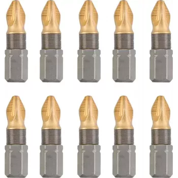 Kruvikeeramisotsakute komplekt KWB 124112 10 tk Pozidriv PZ 2 25 mm
