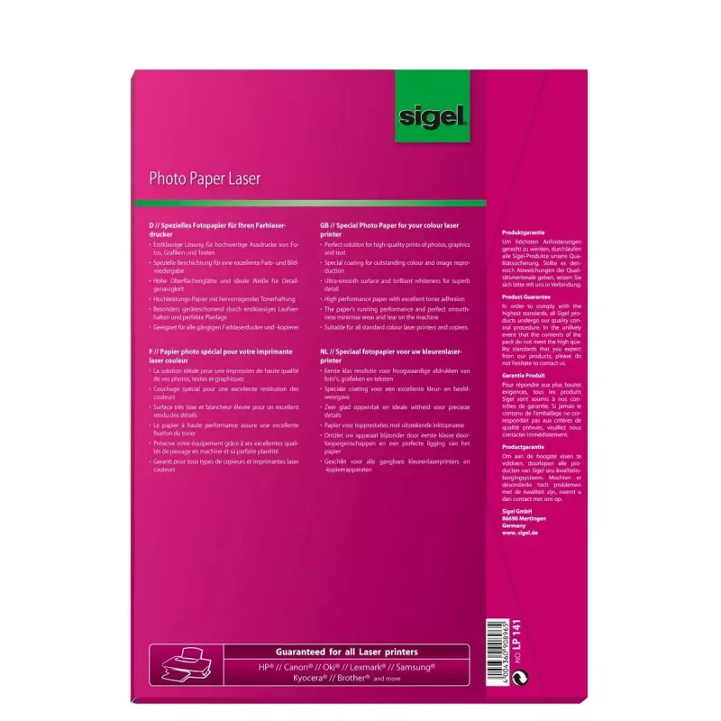 Photo Paper Gloss Sigel LP141 A4