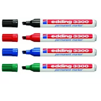 Püs marker Edding 3300 kiilotsik must sinine roheline punane