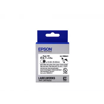 Epson Label Cartridge Heat Shrink Tube (HST) LK-7WBA21 Must valgel D21mm (2.5m)