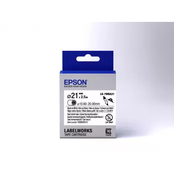 Epson Label Cartridge Heat Shrink Tube (HST) LK-7WBA21 Must valgel D21mm (2.5m)