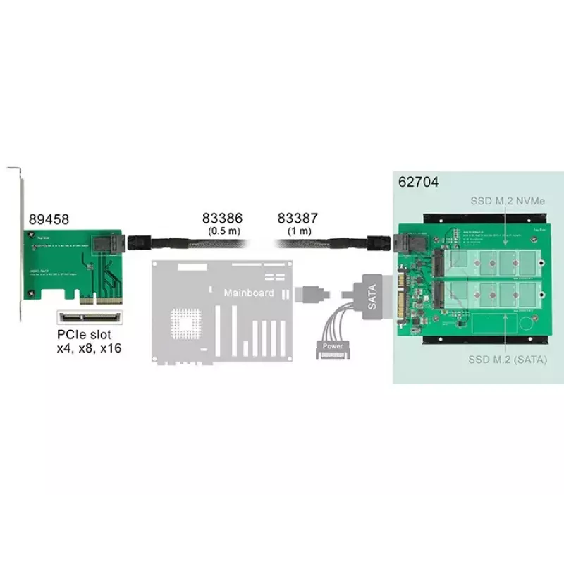 Sisemine M.2 adapter DeLOCK 62704