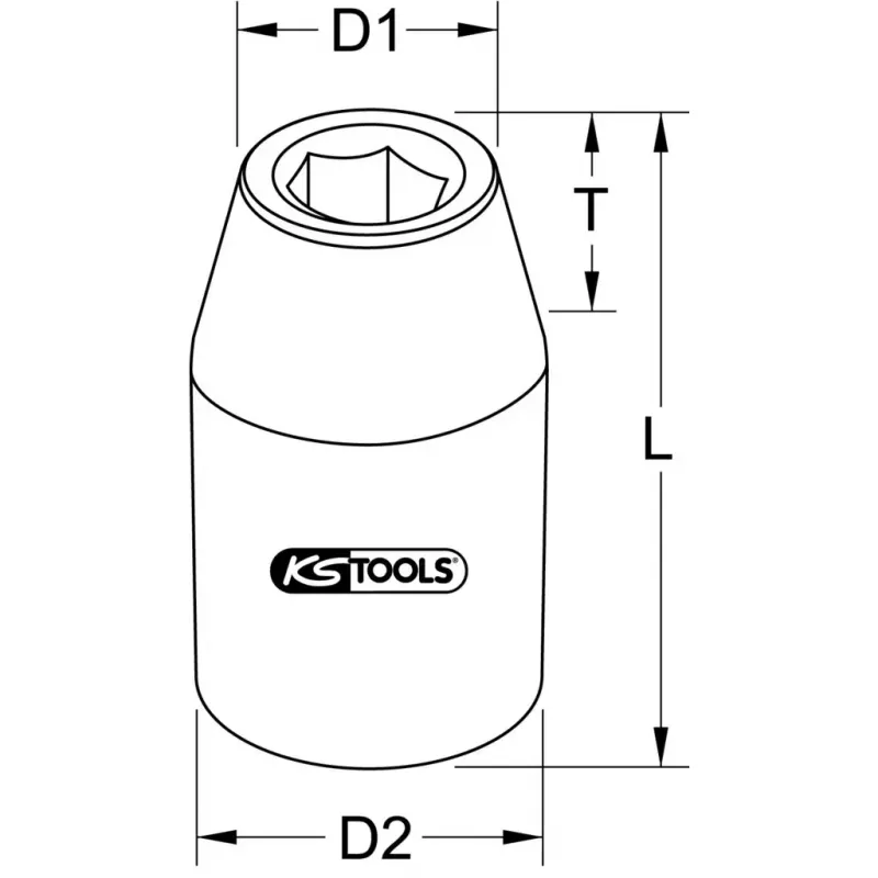 Padrunipesa KS Tools 911.1253 1/2-tollise ajamiga 1 pea 50 g