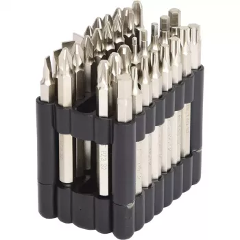 Kruvikeeraja otsakute komplekt KS Tools 911.7550 — 32 tk, nikkel, 75 mm, 1/4 tolli (25,4/4 mm) kuuskantvars