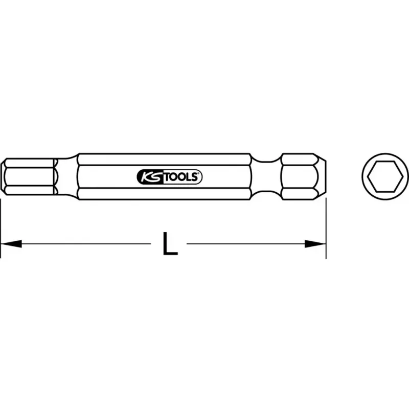 Kruvikeeramisotsik KS Tools 911.7560 Hex 3 mm pikkus 75 mm