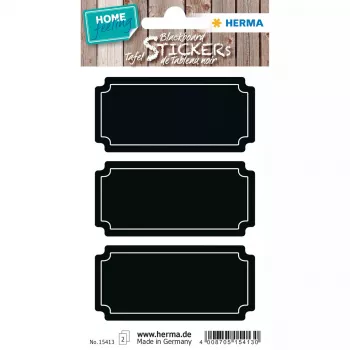 Isekleepuv silt HERMA 15413 Permanent Must 6 tk