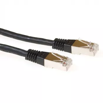 ACT must, 10 m, LSZH, SFTP, CAT6A, RJ45 pistikutega paigakaabel