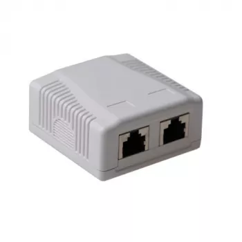 Pinnale paigaldatav varjestatud pistikupesa karp ACT FA7004, 2-pordiline CAT6A