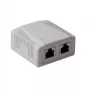 Pinnale paigaldatav varjestatud pistikupesa karp ACT FA7004, 2-pordiline CAT6A