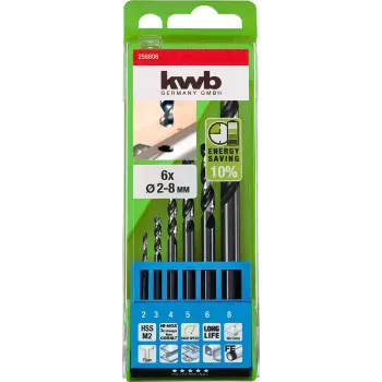 Puuriterade komplekt KWB 258806 6 tk parempoolse pöörlemisega