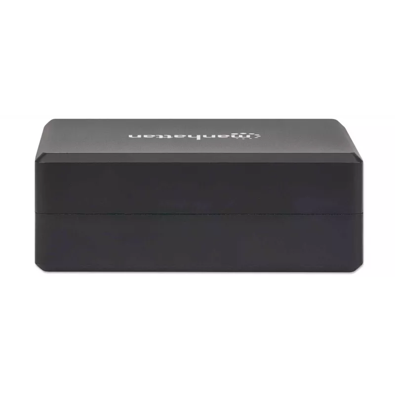 Manhattan Smart Video Multifunktsionaalne Dokk, Pordid (x5): HDMI-port, USB-A (x2), USB-C (x2), USB-C pordi toiteedastusega, sisseehitatud toiteplokk, ülikompaktne, eemaldatav toitekaabel, must, kolmeaastane garantii, jaemüügikarp