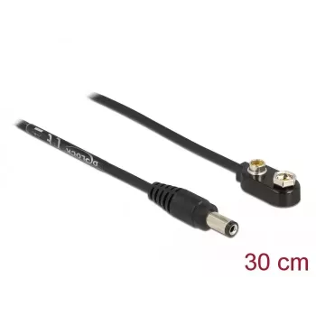 Alalisvoolukaabel DeLOCK 86697 5,5 x 2,1 mm isane 9 V plokipatareile
