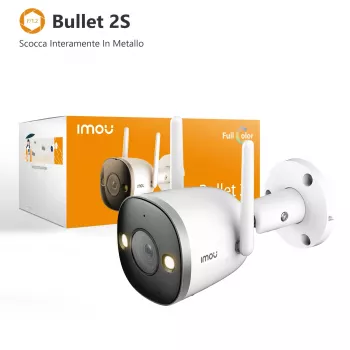 Imou Bullet 2S, IP turvakaamera, Siseruumidesse, Juhtmega ja juhtmevaba, Välisantenn, CE, FCC, Lakke/seinale paigaldatav