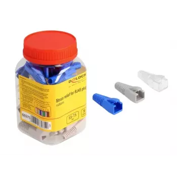 DeLOCK tõmbetõkesti RJ45 pistikule lõigatav komplekt 50 tk värviline