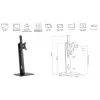 eSTUFF GLB226004 monitori kinnitus / alus 81.3 cm (32 tolli) Laua Kinnituse Must
