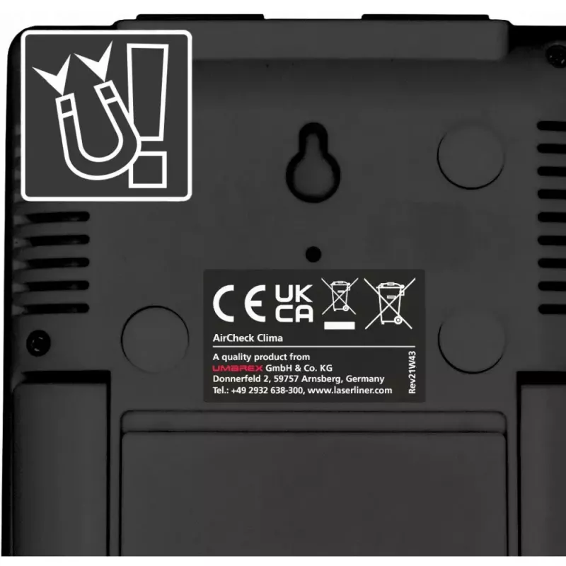 Elektrooniline hügromeeter Laserliner AirCheck Clima Must Digitaalne 1 tk