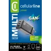 Cellularline Multipower Micro 65W ülikompaktne 65W kiirlaadimisega võrguadapter 3 pordiga