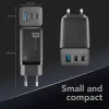Cellularline Multipower Micro 65W ülikompaktne 65W kiirlaadimisega võrguadapter 3 pordiga