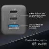 Cellularline Multipower Micro 65W ülikompaktne 65W kiirlaadimisega võrguadapter 3 pordiga