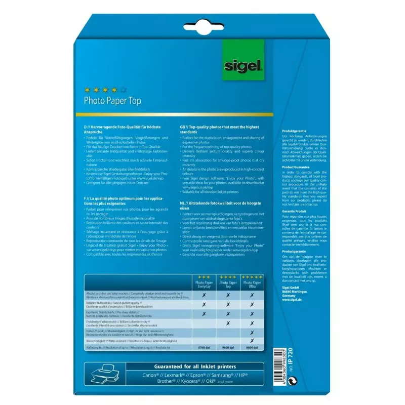 Photo Paper Gloss Sigel InkJet Top A4