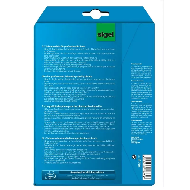 Läikiv fotopaber Sigel InkJet Ultra IP706