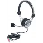 Manhattan Stereo Over-Ear Headset (3.5mm), Microphone Boom (padded), Adjustable Steel Headband, In-Line Volume Control, Ear Cushions, Std 2x 3.5mm stereo jack/plug for audio/mic use, kaabel 2.5m, 3 Year Warranty