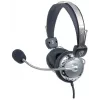 Manhattan Stereo Over-Ear Headset (3.5mm), Microphone Boom (padded), Adjustable Steel Headband, In-Line Volume Control, Ear Cushions, Std 2x 3.5mm stereo jack/plug for audio/mic use, kaabel 2.5m, 3 Year Warranty