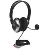Manhattan Stereo Over-Ear Headset (3.5mm), Microphone Boom (polsterdatud), reguleeritav terasest peakate, juhtme peal helitugevuse juhtimine, kõrvapolstrid, standardne 2x 3,5 mm stereopesa/pistik heli/mikrofoni jaoks, kaabel 2,5 m, 3-aastane garantii