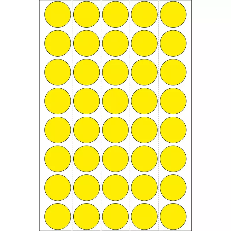 Mitmeotstarbelised sildid HERMA 1280 tk ümmargused kollased 19 mm