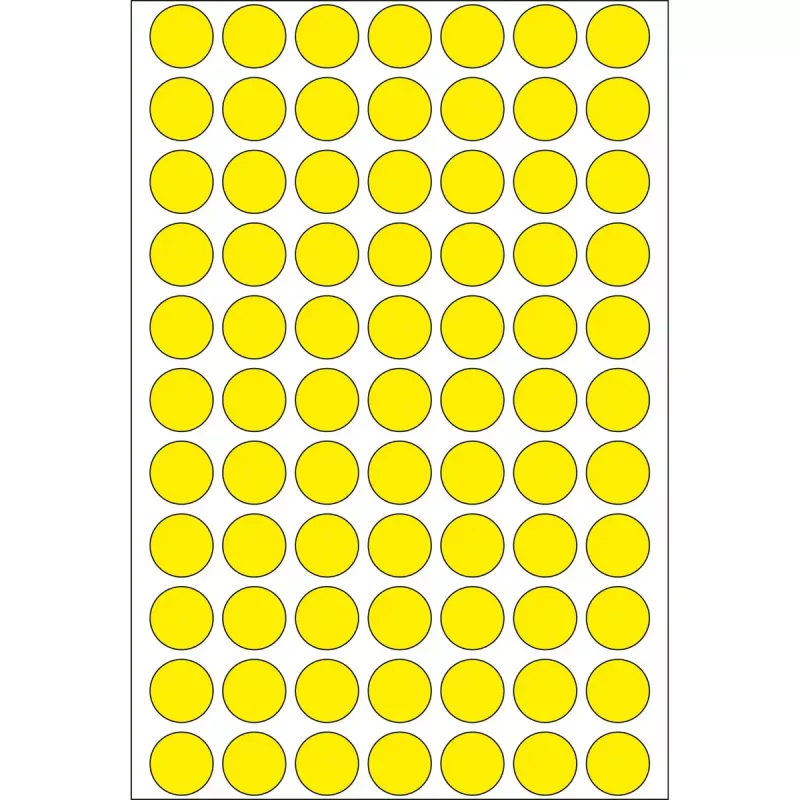 Mitmeotstarbelised sildid HERMA 2464 tk ümmargused kollased 13 mm