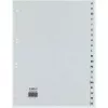 Rexel PP vahelehed, hallid, tähestikulised, Tähestikuline vahelehtede register, Polüpropüleen (PP), Hall, A4+, 246 mm, 297 mm