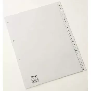 Rexel PP vahelehed, hall, tähestikuline, Tähestikuline registreerimissüsteem, Polüpropüleen (PP), Hall, A4, 226 mm, 297 mm
