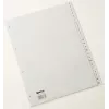 Rexel PP vahelehed, hall, tähestikuline, Tähestikuline registreerimissüsteem, Polüpropüleen (PP), Hall, A4, 226 mm, 297 mm