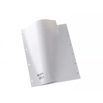 Rexel PP-eralduslehed, hallid, numbrilised, Hall, A4, 227 mm, 300 mm, 2 mm, 1 tk