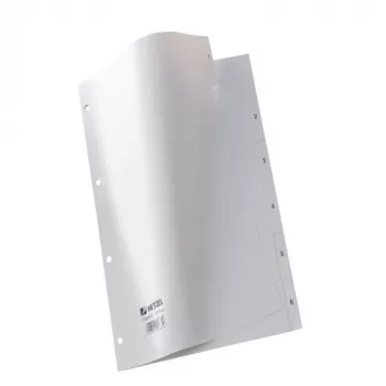 Rexel PP-eralduslehed, hallid, numbrilised, Hall, A4, 227 mm, 300 mm, 2 mm, 1 tk