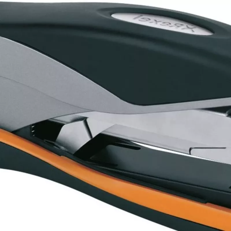 Rexel klammerdaja käsitsi Optima 40 Low Force hõbe/must, 40 lehte, must, oranž, hõbe, metall, 7 cm, 600 g, 40 x 190 x 80 mm
