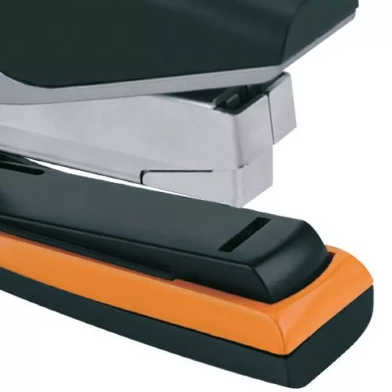 Rexel klammerdaja käsitsi Optima 40 Low Force hõbe/must, 40 lehte, must, oranž, hõbe, metall, 7 cm, 600 g, 40 x 190 x 80 mm