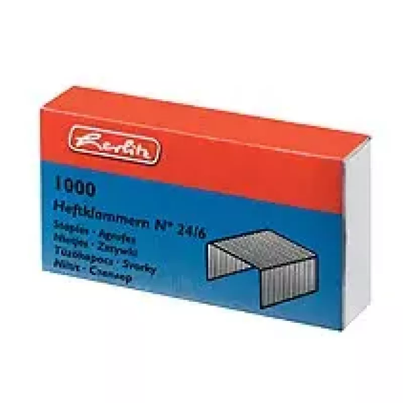 Klambrid Herlitz 8760514 1000 klambrit 24/6 metallist