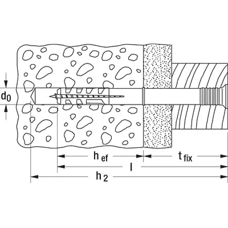 Kruvi- ja tüüblikomplekt Fischer Hammerfix N 5 x 30/5 S