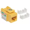 Intellinet Keystone Jack, Cat6, UTP, Punch-down, kollane, lame, kollane, RJ-45, emane, 22/26, Cat6