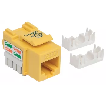 Intellinet Keystone Jack, Cat6, UTP, Punch-down, kollane, lame, kollane, RJ-45, emane, 22/26, Cat6