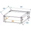 Kõva kohver Roadinger 30107192 Alumiinium Must Hõbedane 525x400x180mm